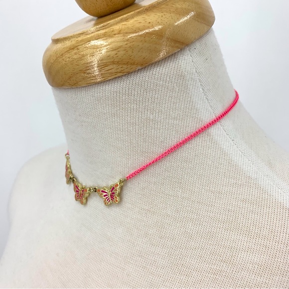 Stella & Dot Girls' Pink and Orange Butterfly Necklace - Picture 3 of 16